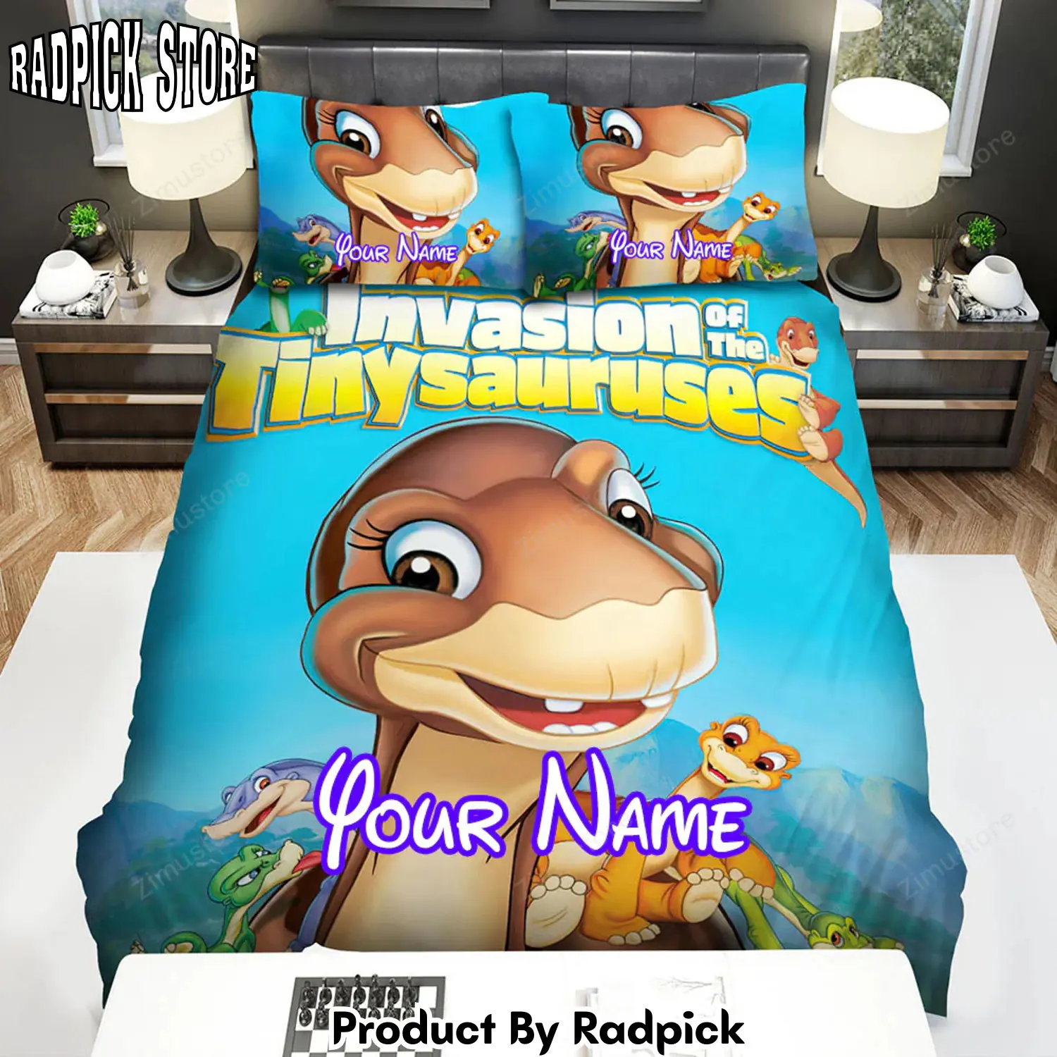 Radpick the land before time movie invasion of tinysaururses bed sheets duvet cover personalized name bedding sets rp3271153